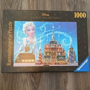 Ravensburger Disney Elsa Castle Puzzle in Blue and Gold - 1000 Pieces